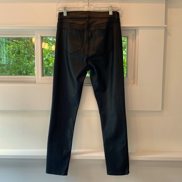 Loft Coated High Rise Skinny Jeans In Black Women’s size 25 or 0 - Picture 6 of 11